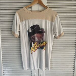 Kenny Rogers Graphic T-Shirt - White and Tan